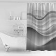 thumbnail image 2 of Shower Curtain, Abstract Ocean Waves Fluid Lines Waterproof Shower Curtain Set with Hooks for Bathroom Showers,Stalls and Bathtubs,36x72In Gradient Gray, 2 of 9