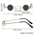thumbnail image 5 of Ins Fashion Metal Frame Hip Hop Candy Color Shades Small Round Sunglasses Punk Sun Glasses GOLD-YELLOW, 5 of 8