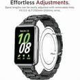 thumbnail image 3 of FIEWESEY Compatible for Samsung Galaxy Fit 3 Watch Bands Replacement Metal Bands for Samsung Galaxy Fit 3 band, Stainless Steel Business Galaxy Fit 3 SM-R390 Watch Strap for Men Women - Black, 3 of 7
