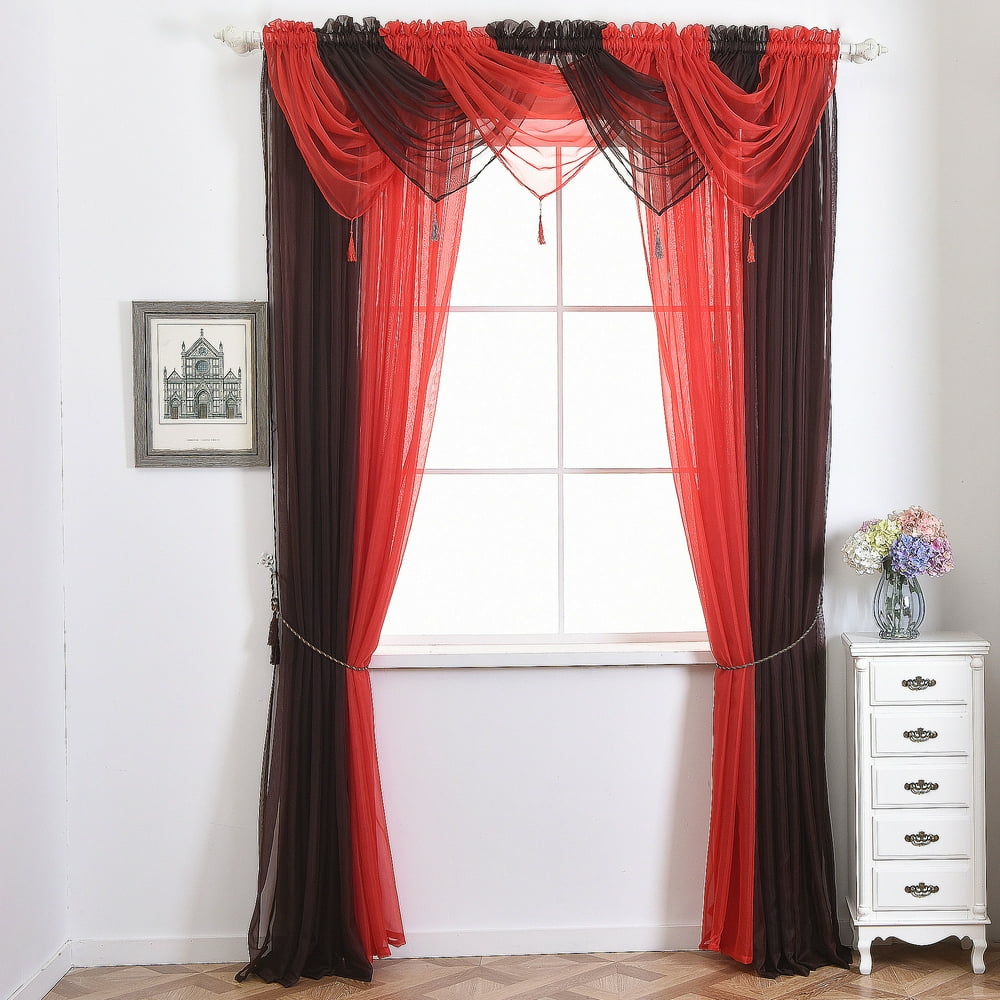 Solid Sheer Voile Net Curtains/Drape/Panel/Scarf/Valance, Swag Swags