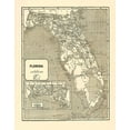 thumbnail image 2 of Morse 12x14 White Modern Wood Framed Museum Art Print Titled - Florida - Morse  1842, 2 of 4