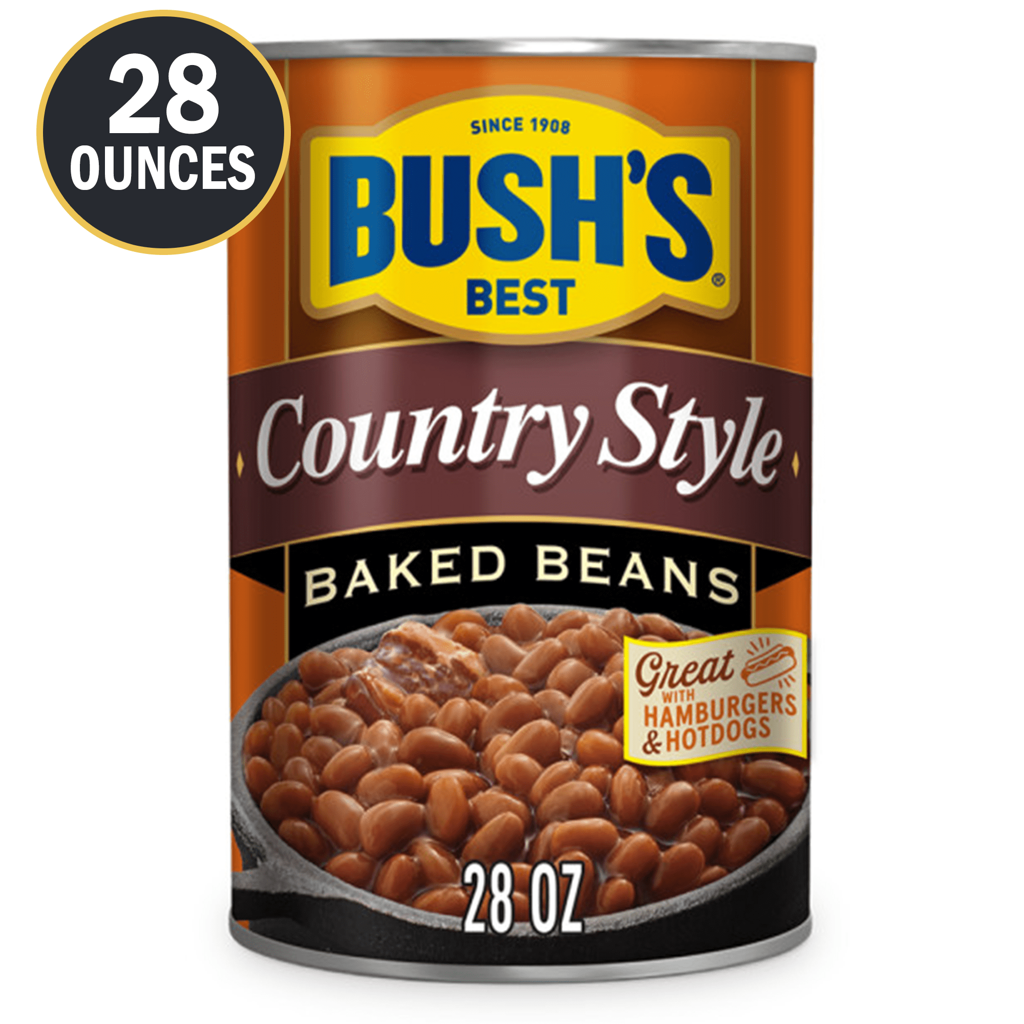 Bush's Country Style Baked Beans, Canned Beans, 28 oz