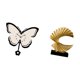 thumbnail image 5 of Reloj de pared acrílico con forma de mariposa y escultura de resina ondulada, obra decorativa para oficina, comedor, dormitorio, sala de estar, adorno, 5 of 8