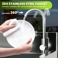 thumbnail image 4 of 47.3x18.5x33.6Inch Stainless Steel Commercial Sink , Utility Sink with Cold and Hot Water Pipe and Faucet, Kitchen Sink for Restaurant Laundry Room, 4 of 16