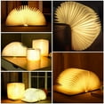 thumbnail image 2 of Lámpara de libro LED plegable de madera, lámpara de mesa LED, lámpara en forma de libro, lámpara de papel LED recargable por USB, idea de regalo de Navidad, lámpara de libro plegable y magnética, par, 2 of 5
