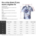 thumbnail image 6 of Lsque Turtle with Blue Stones pattern Hawaiian Shirt for Men, Unisex Summer Beach Casual Short Sleeve Button Down Shirts-Large, 6 of 9