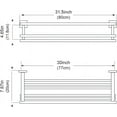 thumbnail image 5 of Towel Rack with Shelf 32 Inch Double Towel Racks for Bathroom Brushed Nickel Bath Towel Holder SUS304 Stainless Steel Towel Rack Wall Mounted Modern Towel Hanger, 5 of 6
