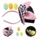 thumbnail image 5 of KAKOWELY Diadema con orejas de conejo, sombrero de copa, diadema de fiesta, accesorio de disfraz para niños, 5 of 5