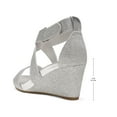 thumbnail image 3 of Women's Elastic Ankle Strap Wedge Sandals, 3 of 5