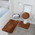 2024 New Releases Toilet Seat Mat 3 Piece Bathroom Rug Set Toilet