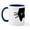White/Navy Inside, variant on CafePress - Black Cat Upside Down Mug - 11 oz Ceramic Mug - Novelty Coffee Tea Cup