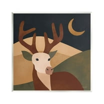 Stupell Industries Minimal Deer Landscape Animals & Insects Painting Unframed Art Print Wall Art, 12 x 12