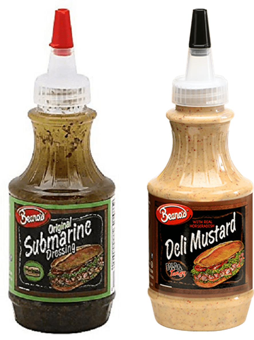 Beano's Sub Hoagie & Deli Mustard Sandwich Sauce Variety 2Pack, 8 fl