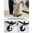 thumbnail image 5 of StorageWorks 160L Laundry Basket with Wheels, Large Rolling Hampers for Clothing Organizer, Dirty Clothes Basket for Hotel, Home, Closet, Dorm, Light Khaki, 5 of 8