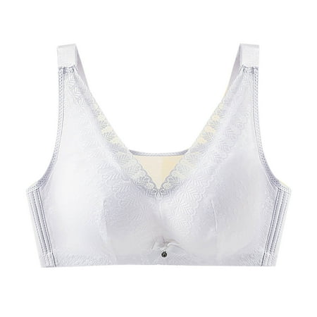 Gnurob Clearance Deals Women s Lace No Underwire Bra Full Coverage Push Up Bralette Beauty Back Smoothing Bras Padded Wireless Bralettes 05-White 36/80CD