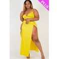 thumbnail image 4 of Set with Bra Top and Side Slit Maxi Skirt in Plus Size, 4 of 9