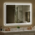 thumbnail image 3 of 60×40 Inch Led-Lit Bathroom Mirror, Wall Mounted Anti-Fog Memory Large Adjustable Brightness Front And Back Light Rectangular Vanity Mirror, 3 of 9