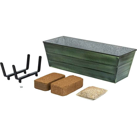 Bloom Box Garden Growing Kit Medium Green with Brackets for 2 x 6 Railings