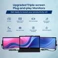 thumbnail image 2 of Nuevo monitor portátil Mobile Pixels Trio Max, monitor triple de 14,1" para portátiles de 15 a 17,3" (soporte integrado), monitor de pantalla para portátil USB A/Type-C FHD (imanes opcionales), Window, 2 of 5