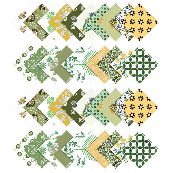 Print Precut 5-inch Cotton Fabric Quilting Squares Charm Pack DIY Patchwork Sewing Craft