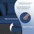thumbnail image 6 of Gymax Patio Hand-Woven PE Wicker Daybed Outdoor Loveseat Sofa Set w/ Navy Cushions, 6 of 9