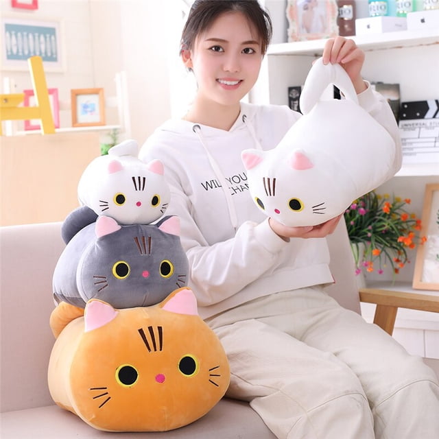 Kawaii Cat Plush Toys Soft Stuffed Animal Pillow Cat Plush Dolls For Kids Gift heqiyong LED