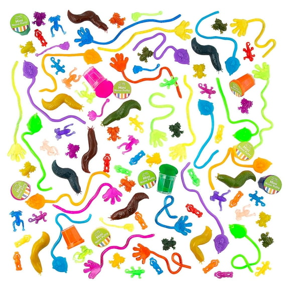 Fun Express Assorted Sticky Stretchy Toys (100 Piece/Unit)