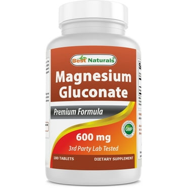 Best Naturals Magnesium Gluconate 600 mg 180 Tablets