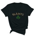 thumbnail image 1 of T-shirts de la Saint-Patrick pour Femmes Mode Saint-Patrick Imprimé Col Rond Manches Courtes T-Shirt Décontracté Haut Saint-Patrick, 1 of 3