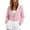 Pink, variant on Women's Polka Dot Cropped Zip Up Hoodie Casual Fleece Jacket | Comfy Gentle Skin Feel, Drop Shoulder Loose Fit, Drawstring Hooded Sweatshirt for School Office Daily Wear (Black, M)