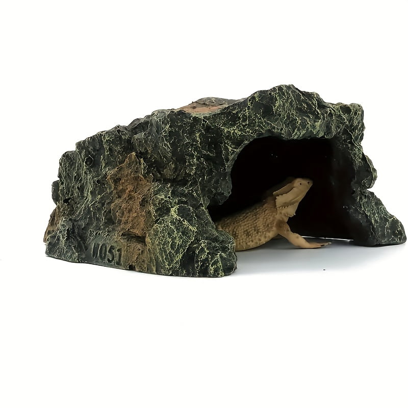 Natural-looking Aquarium Hiding Cave, Suitable for Fish, Reptiles, Shrimp, Durable Resin Structure, Easy To Clean and Decorate