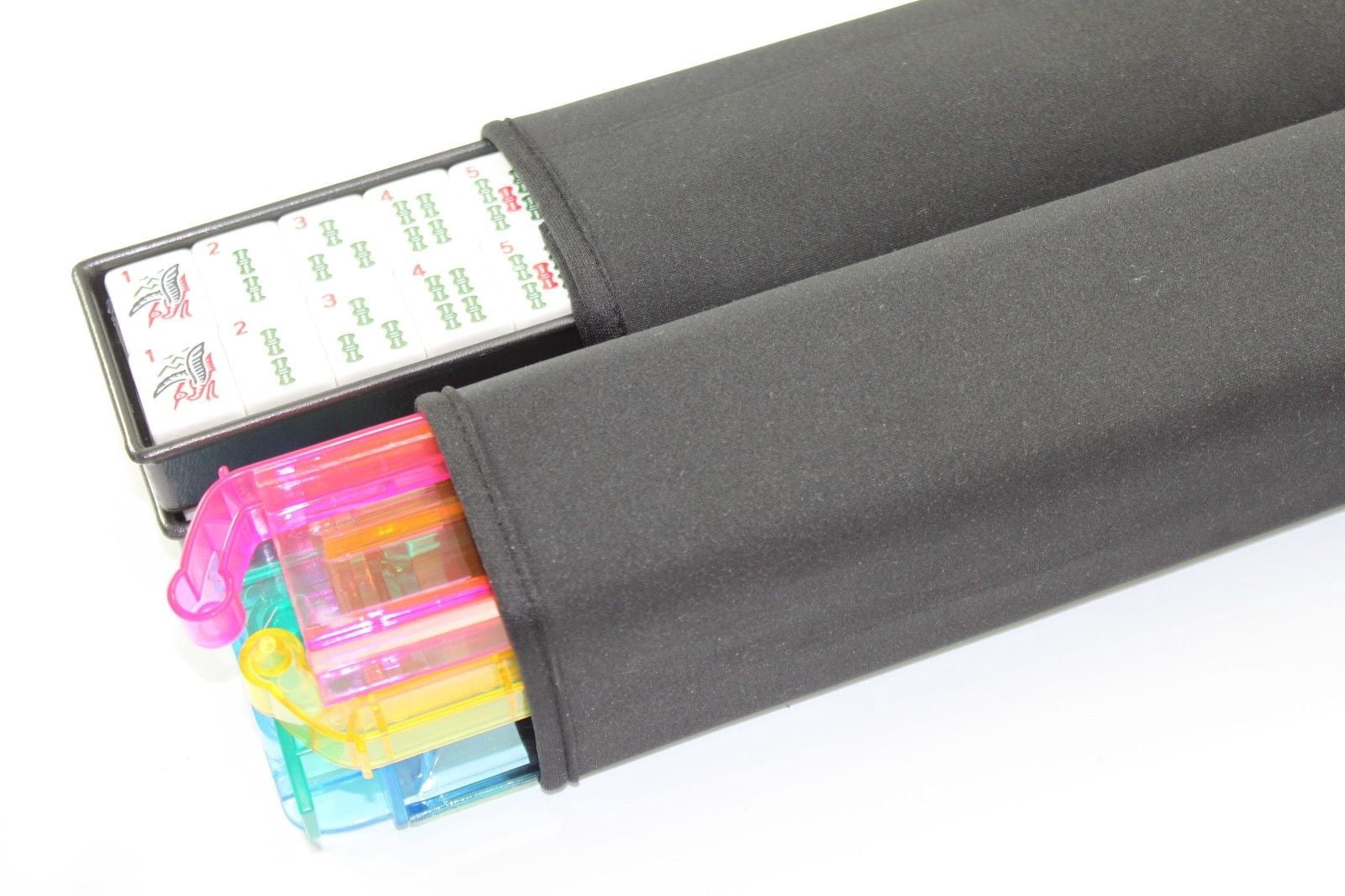ERROR 166 Tiles American Mahjong Waterproof Black Nylon Bag 4 Color Pushers/Racks