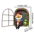 thumbnail image 2 of Mini artesanía de resina para jardín, decoración de gnomo para ventana, escultura de jardín para dormir, adorno de gnomo para exteriores, 2 of 9