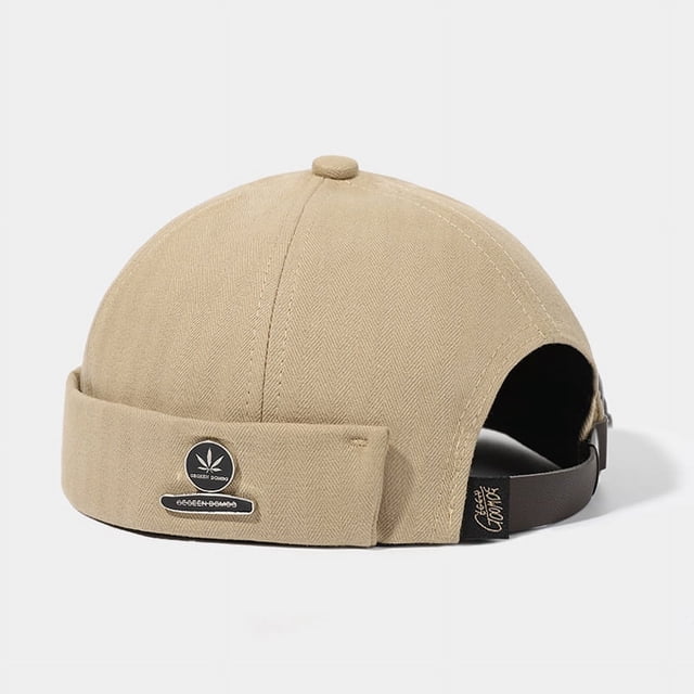 Gorra de piso estándar con diseño de hoja de arce creativa para hombres y mujeres, sin gorro, estilo hip hop, personalizada, de piel de melón para hombres y mujeres