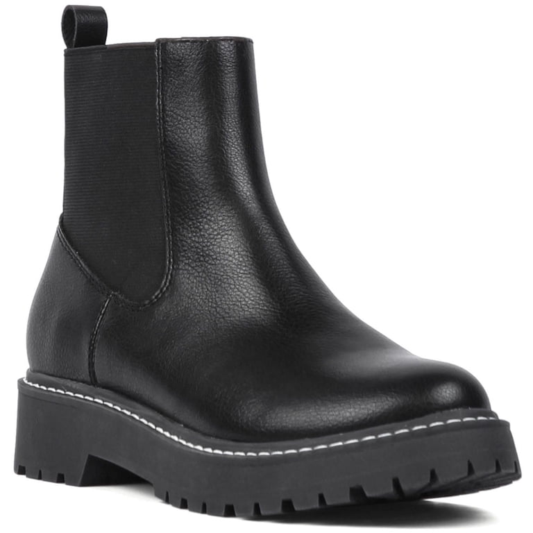 Chelsea boots donna invernali con tacco largo elegante