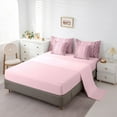 thumbnail image 5 of Feelyou Pink Western Aztec Twin Bedding Sets 7-Piece for Women, Boho Triangle Square Bedding Comforter Set, Hippie Mandala Style Reversible Sheet Sets, Super Cozy Room Decor, 5 of 8
