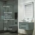 thumbnail image 7 of Totti Wave 30" Gray Modern Bathroom Vanity w/ Super White Man-Made Stone Top & Sink, 7 of 7