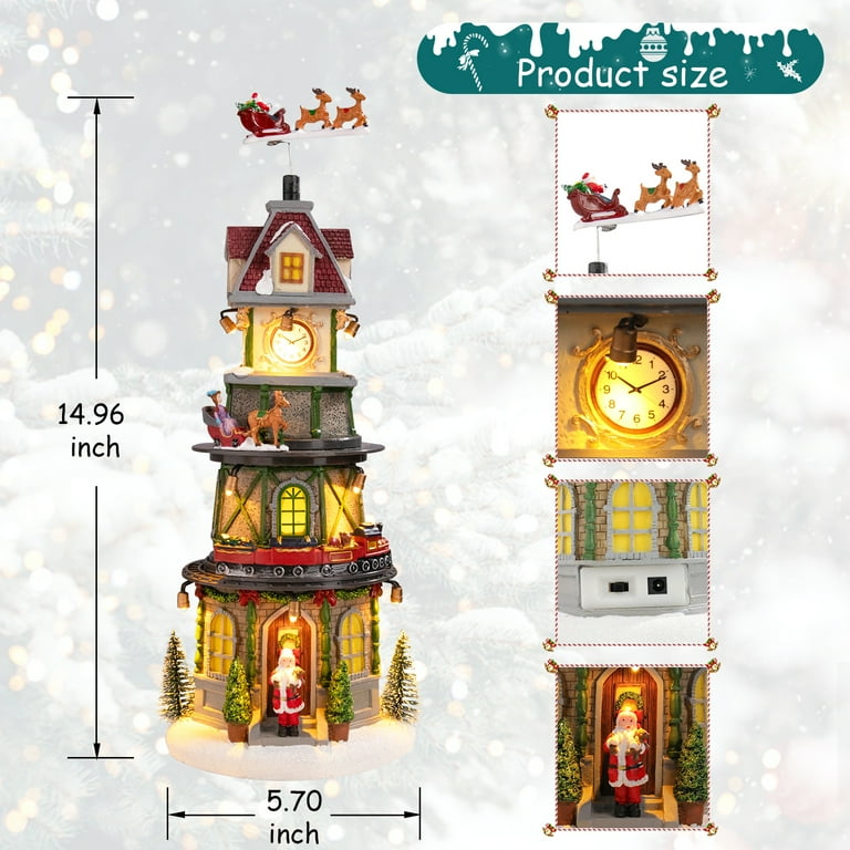 15 Inch Wonede Indoor Xmas Collection: Musical Christmas Village