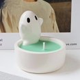 thumbnail image 1 of Portavelas de Cerámica con Forma de Fantasma para Aromaterapia | Decoración de Halloween con Un Bonito Diseño Espeluznante | Acabado Mate Pintado a Mano, Estilo Escandinavo | Compatible con Velas de, 1 of 6