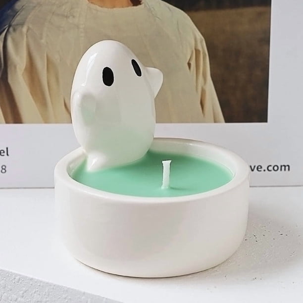 Vela de Aromaterapia, Linda Decoración Estilo Fantasma, Regalo de Halloween