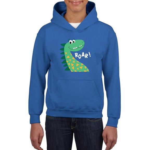 Big Dinosaur Roar Hoodie Juniors -Image by Shutterstock, x-Large
