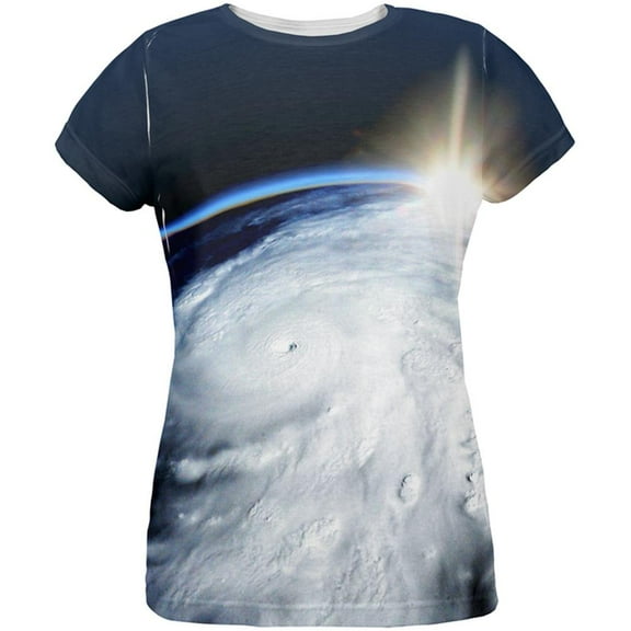 Hurricane at Sunrise Force of Nature All Over Womens T Shirt Multi MD