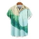 thumbnail image 3 of Mens Casual Manga Corta Botón Abajo Camisas Turndown Cuello Blusa de Impresión, Poliéster Ligero Top de la Moda para el Verano Al Aire Libre Y el Uso Diario, 3 of 6