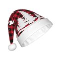 thumbnail image 2 of Balery Christmas Tree Buffalo Plaid Pattern Santa Hat Christmas Hat Funny Christmas Hat Christmas Knitted Beanie Hat For Men Women Adult, 2 of 6