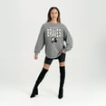 thumbnail image 3 of Women's Gameday Couture Gray University of North Carolina at Pembroke Braves Oversized Pure Motion Corded Sweatshirt, 3 of 4