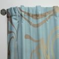 thumbnail image 3 of Designart 'Golden Colored Marble Design I' Mid-Century Modern Curtain Panel, 3 of 5