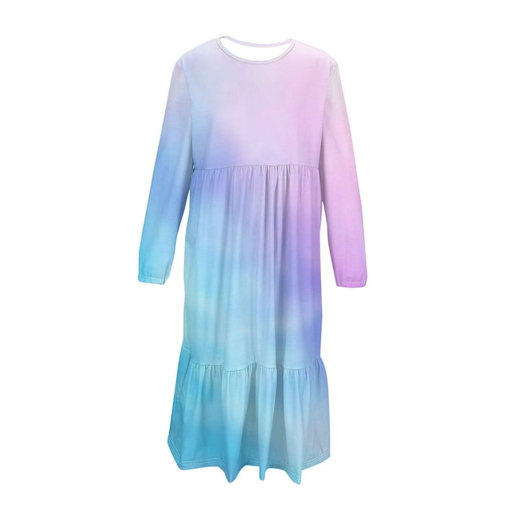 tie dye blue and pink dress Pink & Blue Tye Dye Dress