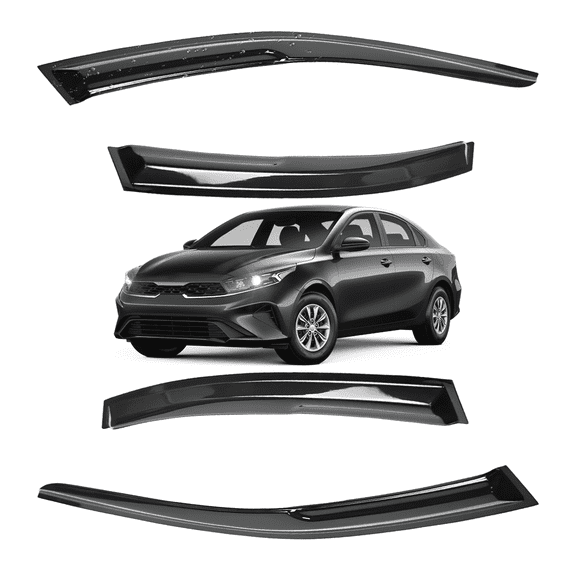 US For 2019-2024 Kia Forte JDM Mugen Style Window Visors Rain Guards Deflector
