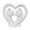 White, variant on KGJQ Kissing Cat Couple Statue, Cute Heart Shaped Cat Figurine for Desk Shelf, Romantic Home Decor Ornament, 3D Printed Valentine's Day Gift for Cat Lovers