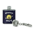 thumbnail image 2 of Spaced Out Planet Saturn Funny Humor Stainless Steel 1oz Mini Flask Key Chain, 2 of 4